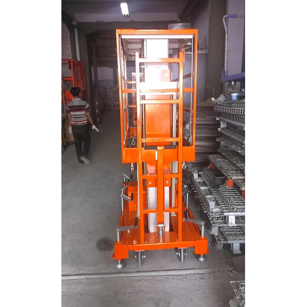 Scissor Electric Stair Lift Aluminum Work Platform Dual Mast for 2 People 10 Meters to 16 Meters Height GTWY 10 1000