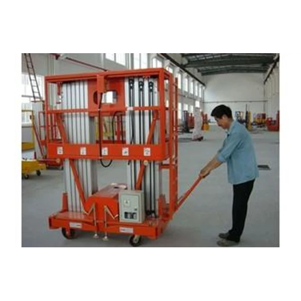 Scissor Electric Stair Lift Aluminum Work Platform Dual Mast for 2 People 10 Meters to 16 Meters Height GTWY 10 1000