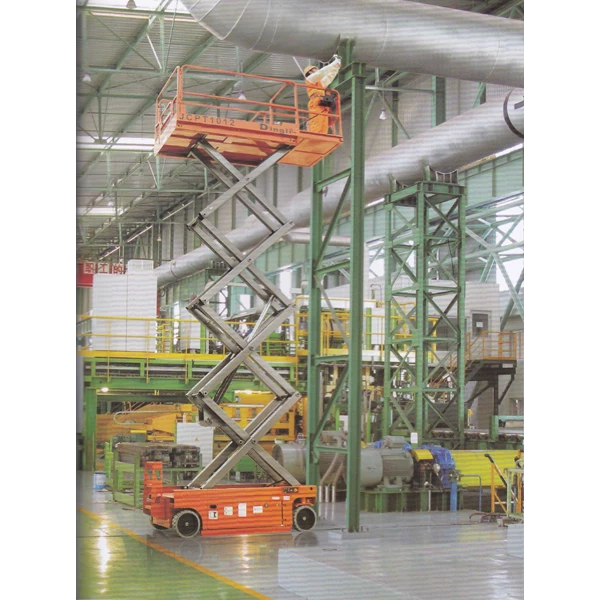 Mobile Vertical Lift Model Gunting Scissor Lift Tinggi 12 Meter sampai 16 Meter