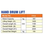Hand Drum Stacker DALTON untuk angkat dan menuang Drum Kaleng Kapasitas 350 Kg 7