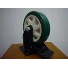 Roda Troli Caster Wheel Heavy Duty Polyurethane dan Nylon dan Karet 6