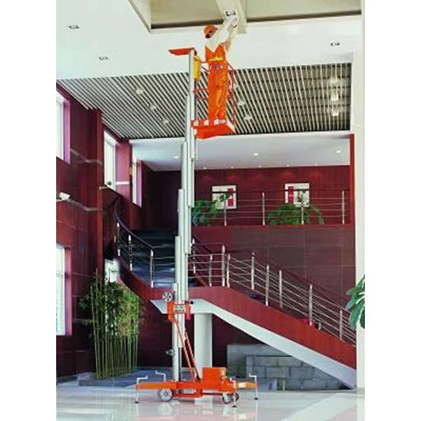 Aluminum Work Platform Ladder 10 - 16 Meters for 1 and 2 Persons